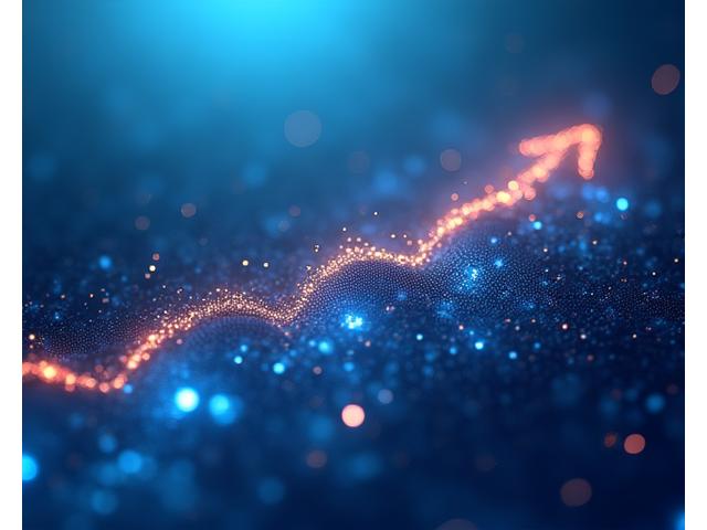 Abstract depiction of data analysis and market trends with growth charts