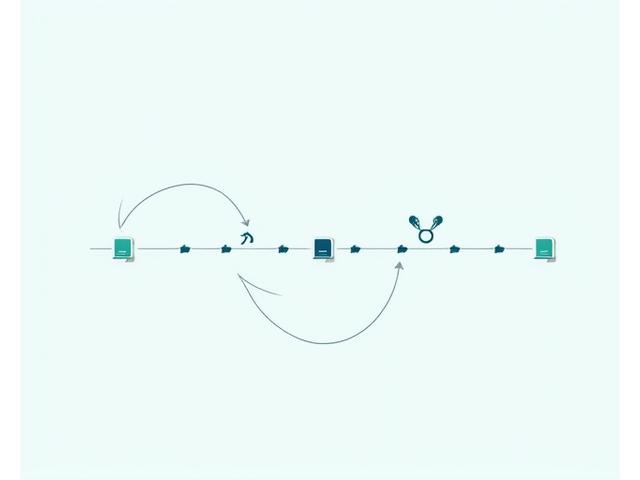 Illustration of a structured market research process flow