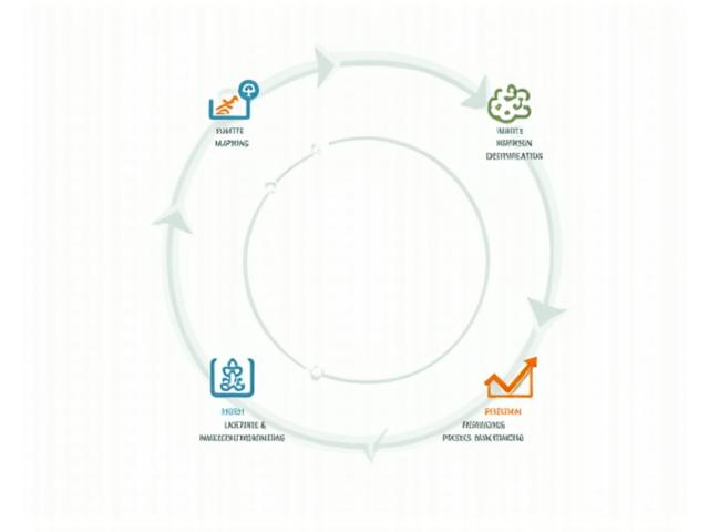 Detailed flowchart illustrating Little Pepe Consulting's process improvement methodology, with arrows and icons indicating steps like analysis, redesign, and implementation.