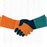 Icon depicting a handshake, symbolizing direct recruitment.